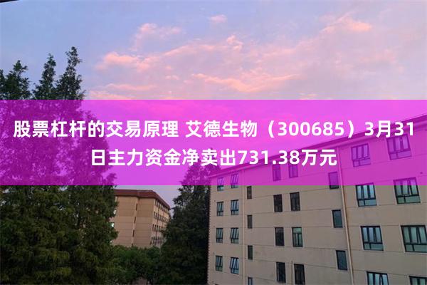 股票杠杆的交易原理 艾德生物（300685）3月31日主力资金净卖出731.38万元