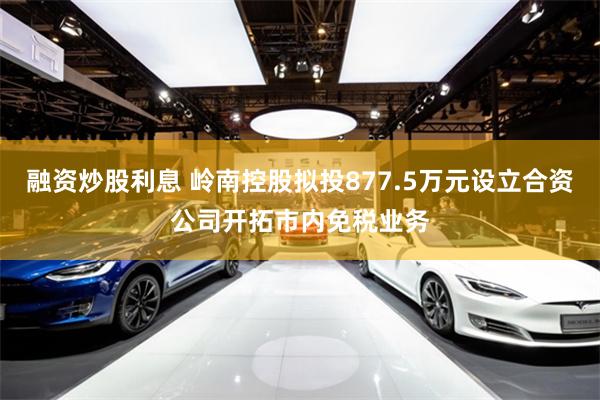 融资炒股利息 岭南控股拟投877.5万元设立合资公司开拓市内免税业务