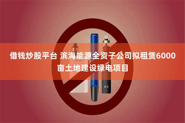 借钱炒股平台 滨海能源全资子公司拟租赁6000亩土地建设绿电项目