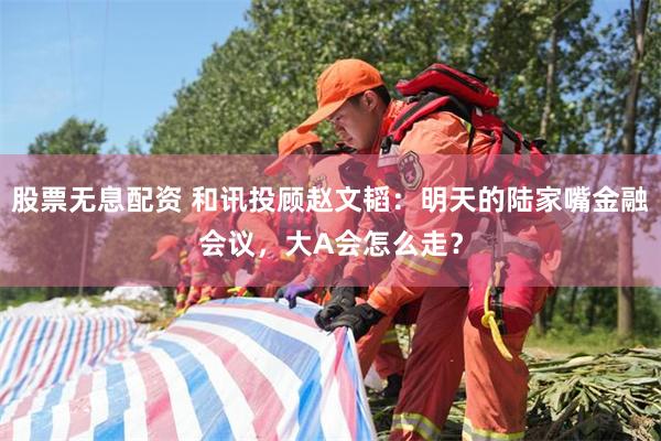 股票无息配资 和讯投顾赵文韬：明天的陆家嘴金融会议，大A会怎么走？